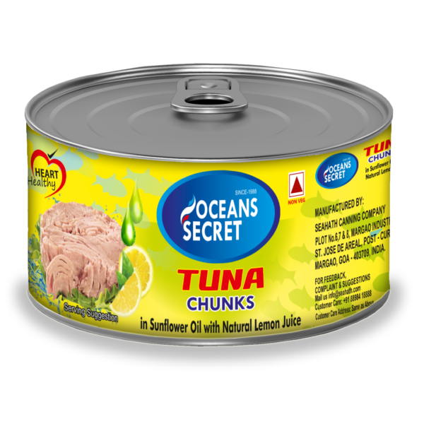 Oceans Secret - Tuna Chunks in Sunflower Oil with Natural Lemon Juice 180g