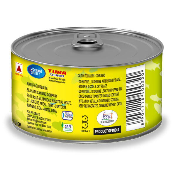 Oceans Secret - Tuna Chunks in Sunflower Oil with Natural Lemon Juice 180g - Image 3