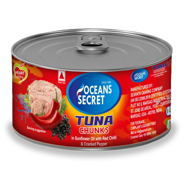Oceans Secret - Sardines in Sunflower Oil with Red Chilly & Cracked Pepper 180g